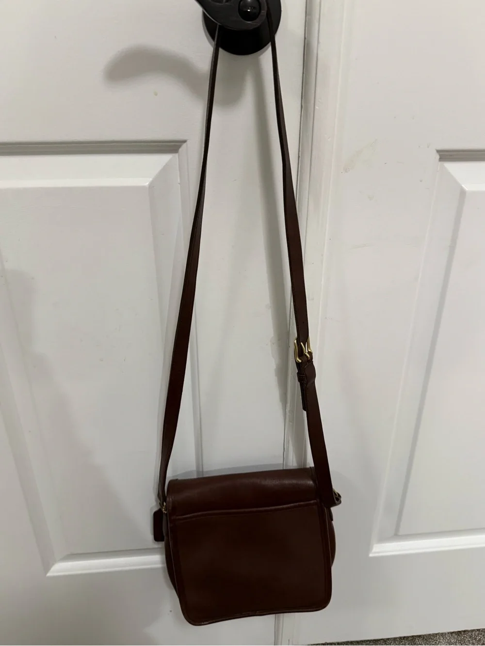 Classic Brown Leather Crossbody Bag Coach Y2K